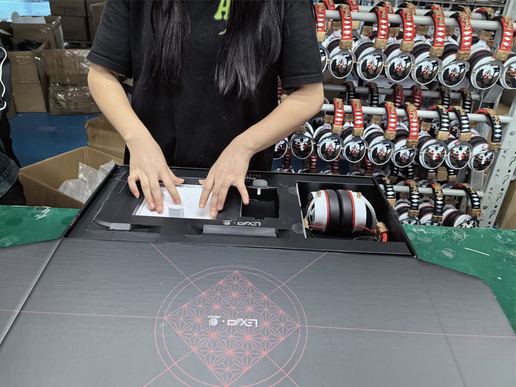 AC France OEM gaming headset case study packaging assembly check for tri-mode headset