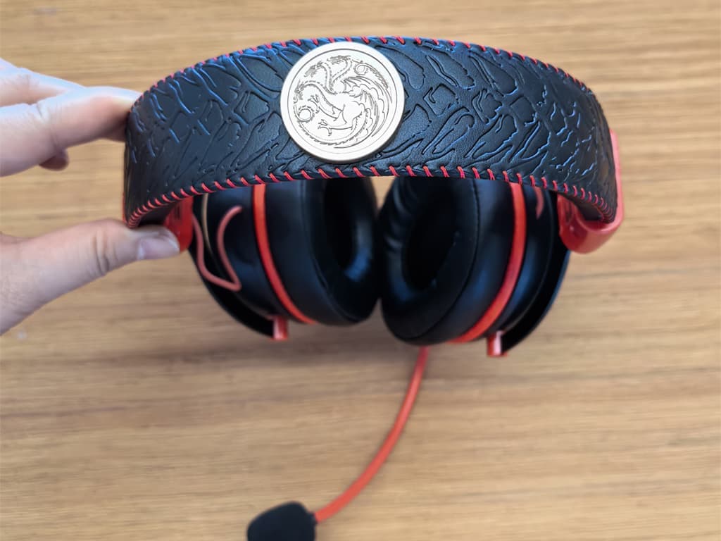 GOT France OEM gaming headset case study dragon scale headband CMF detail