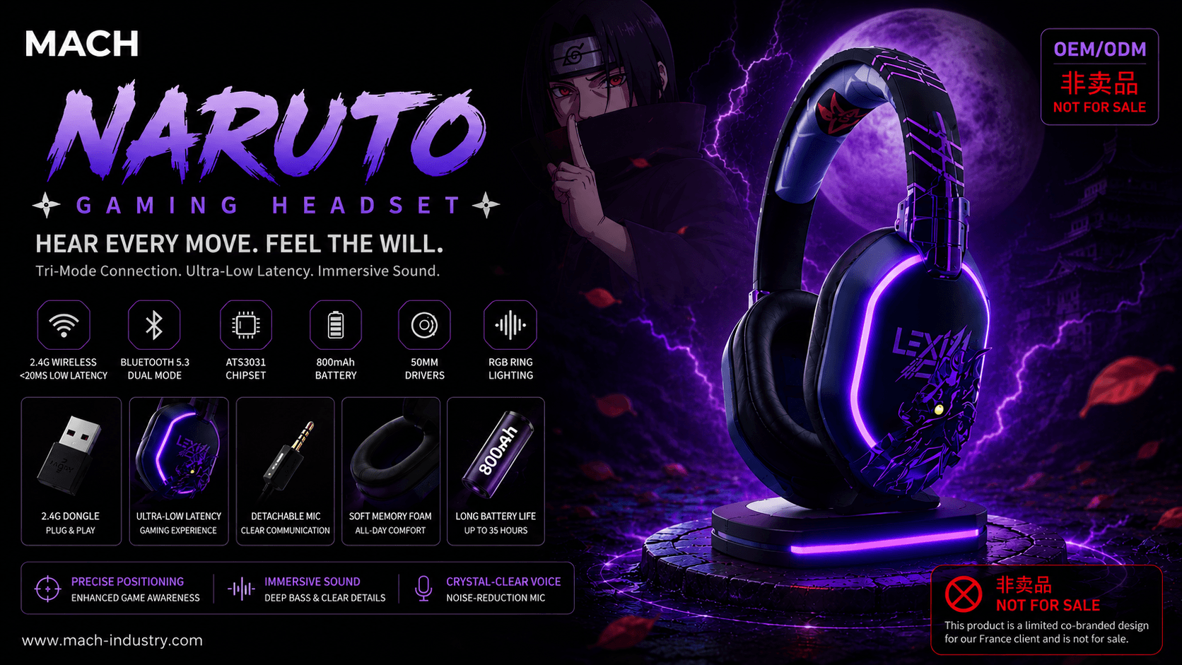 SASUKA Co-Branded Wireless Gaming Headset