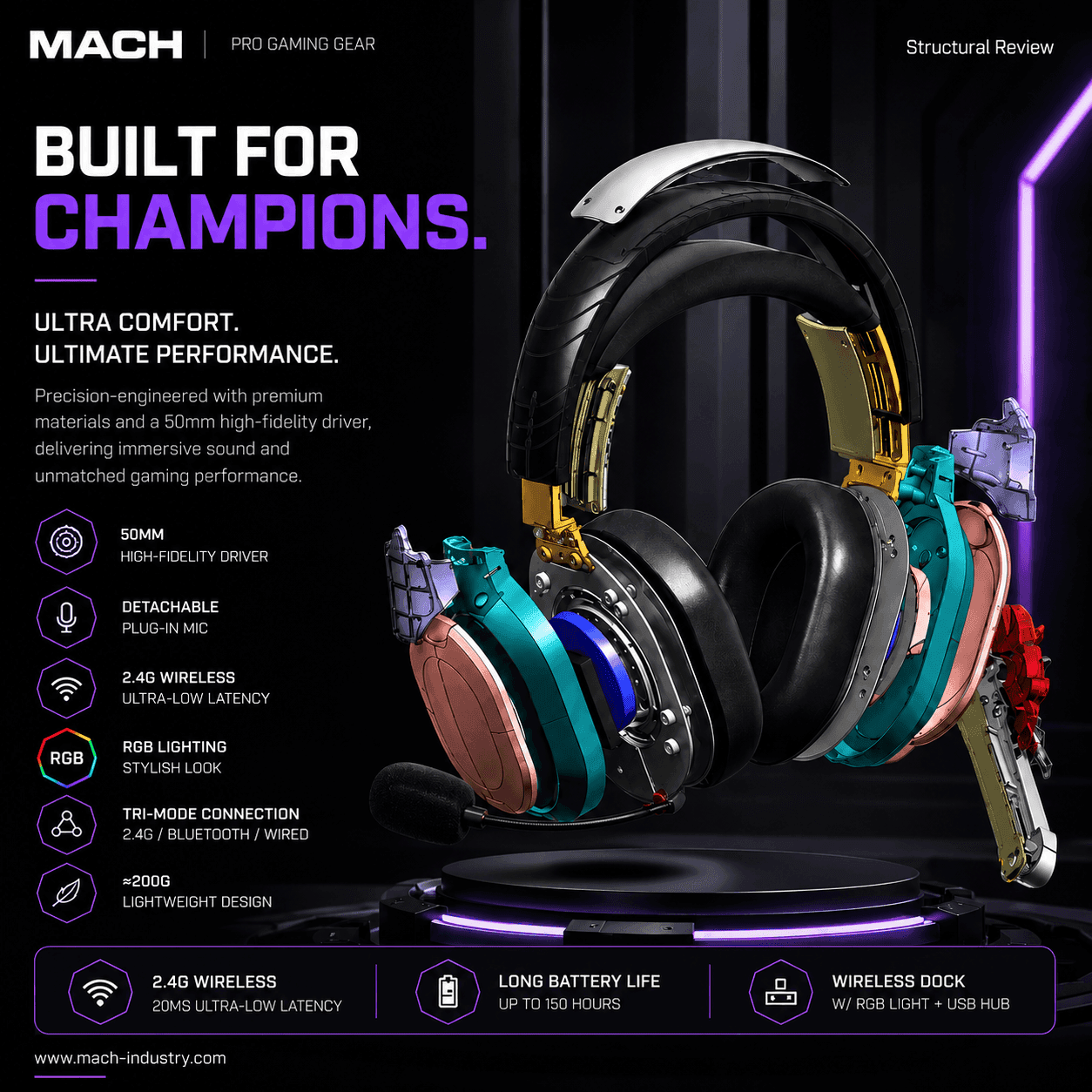 wireless gaming headset OEM and ODM