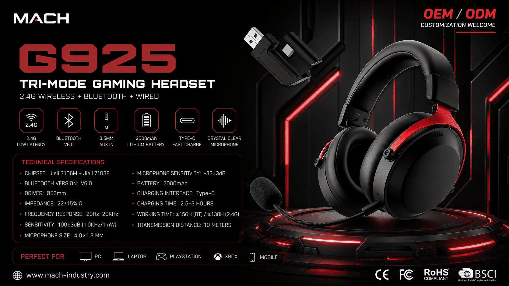G925 Wireless Gaming Headset