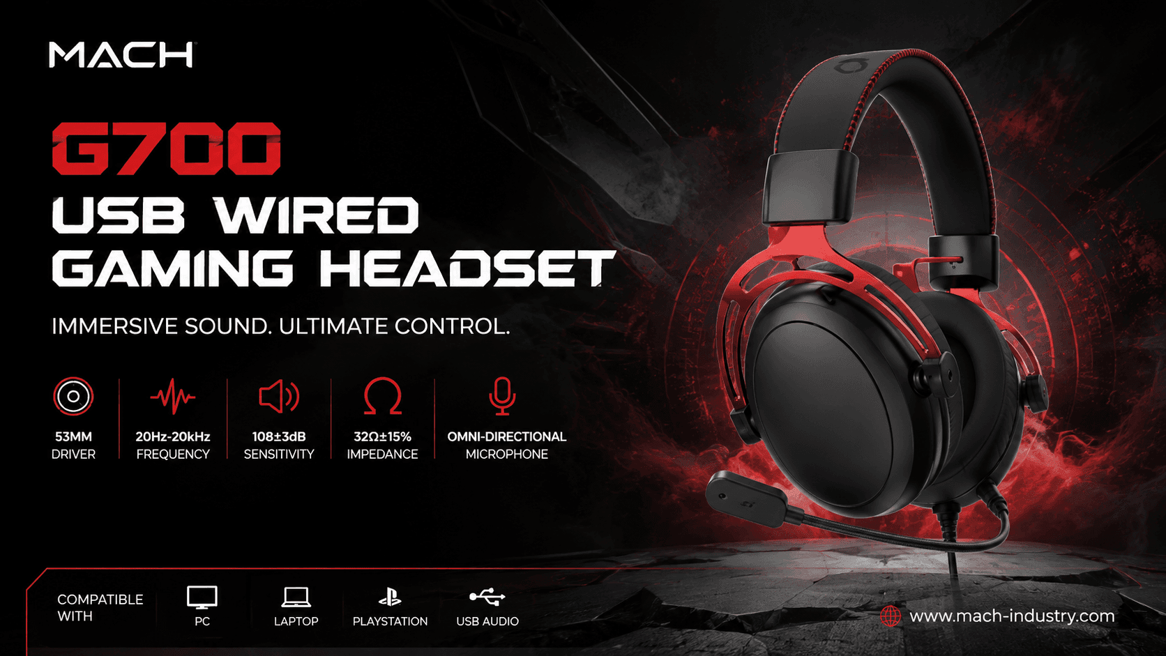 G700 USB + 3.5mm Wired Gaming Headset OEM ODM product platform