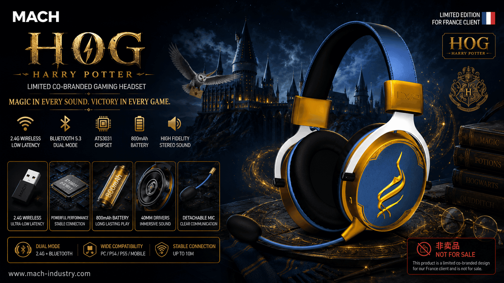 HOG Collaborative Tri-Mode Gaming Headset