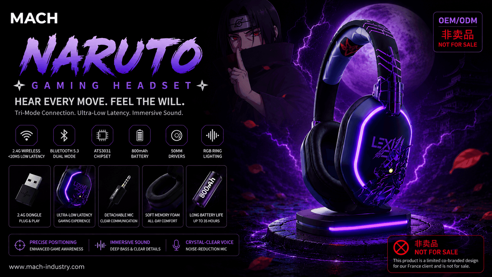 SASUKA Co-Branded Wireless Gaming Headset