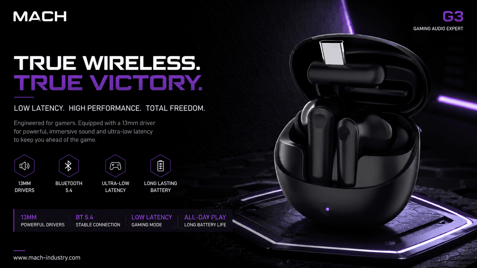 G3 RGB Wireless Gaming Earbuds OEM ODM product platform