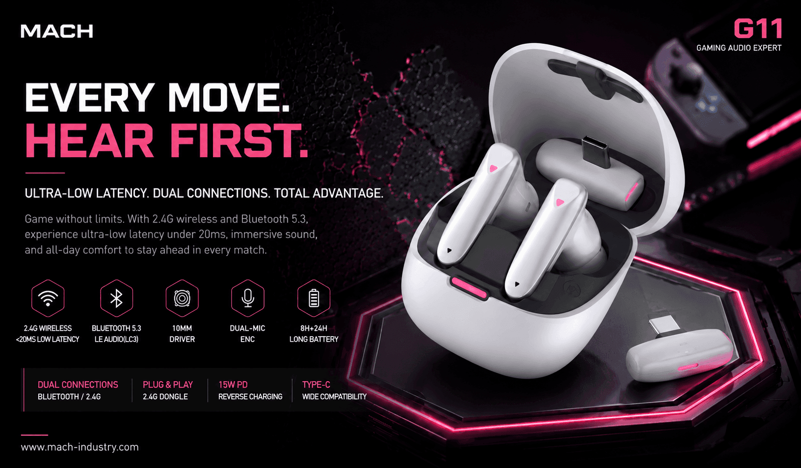 G11 RGB Gaming Earbuds OEM ODM product platform