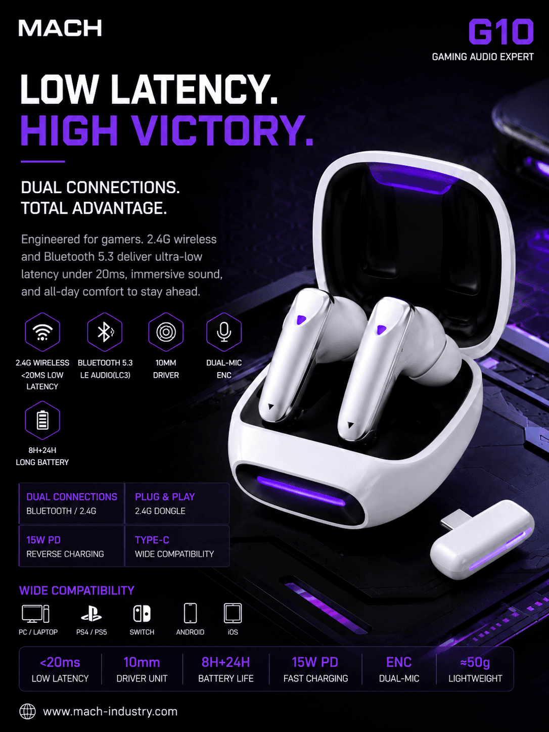 G10 Wireless Gaming Earbuds OEM ODM Gaming Audio Manufacturer
