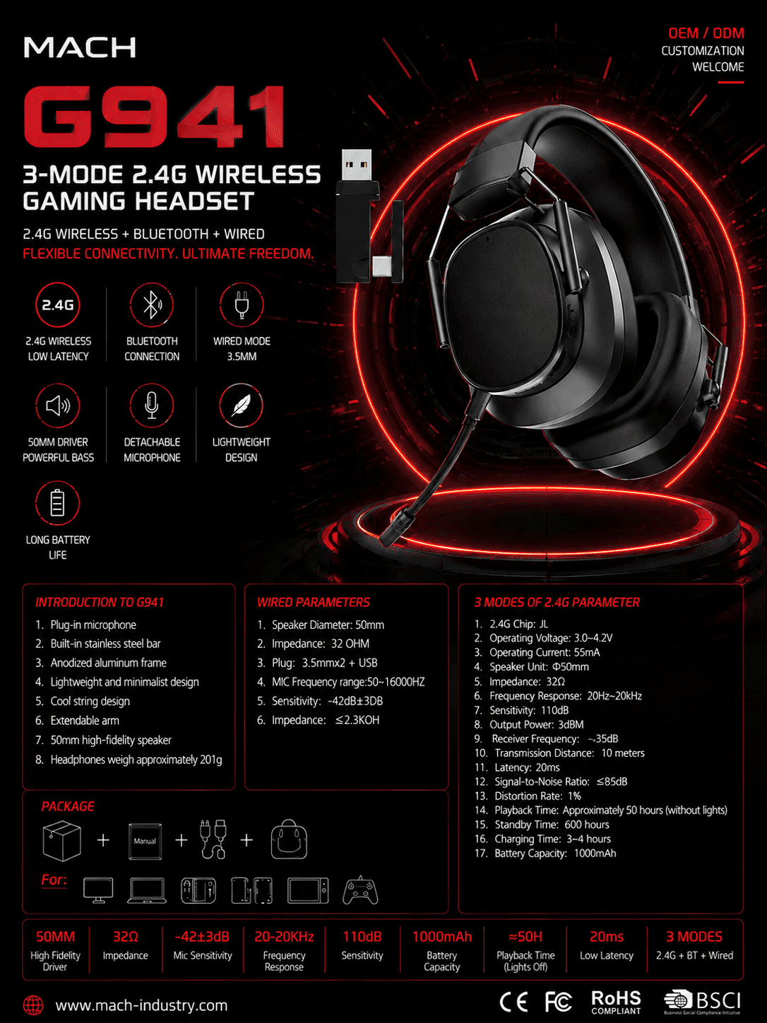 G941 tri-mode wireless gaming headset hero image