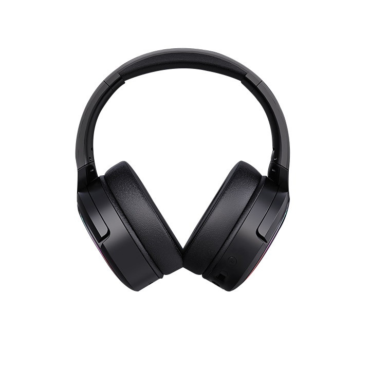 WH6-BT gaming headset folded front view for mechanical configuration review