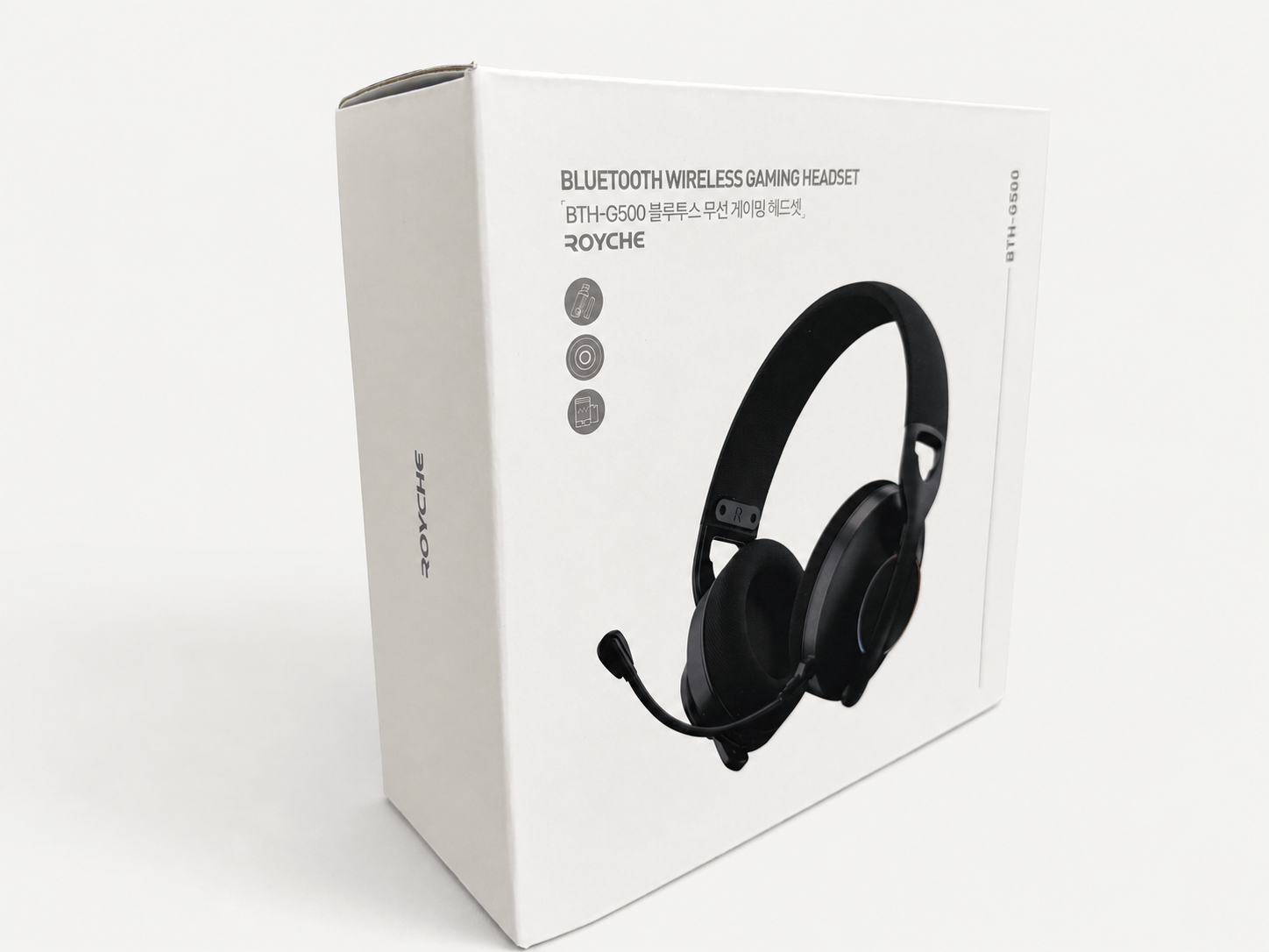 BTH-G500 Korea retail packaging front view for wireless gaming headset OEM project