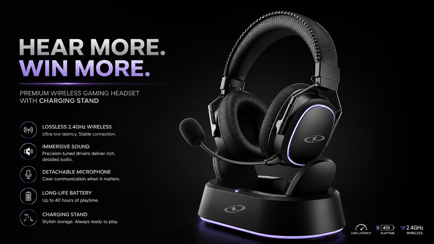 G946 private label wireless gaming headset sample-development presentation for a growing gaming brand