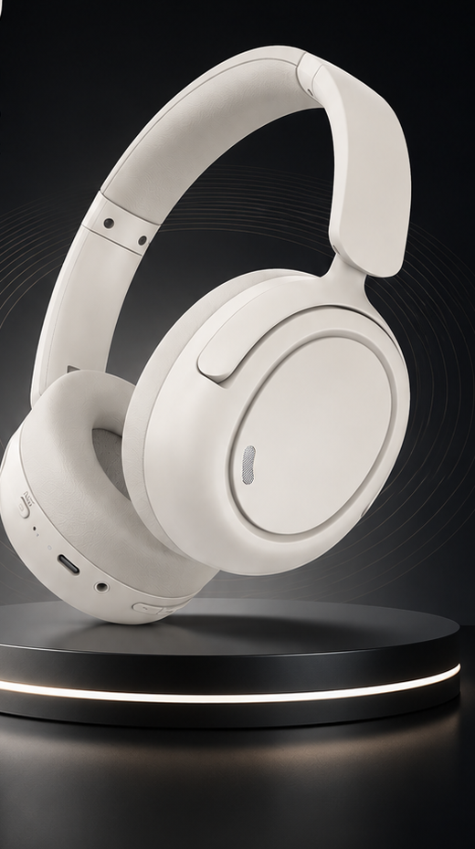 P200 private-label dual-mode hybrid ANC over-ear headphones product view
